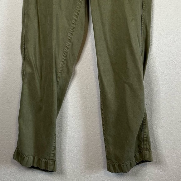 J Crew Zip Up Seaside Pants Olive Green Lightweight Casual Bottoms AJ454 Size 10 - Picture 4 of 13